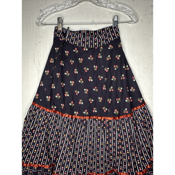 Vintage 1970s Gunne Sax Floral Tiered Prairie Cottagecore Skirt | Sz: 7 - Picture 7 of 12